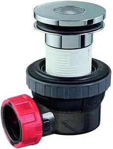 Сифон бутылочный компактный с выпуском Wirquin NANO 6.7 чёрный/хром 30987054 Сифон бутылочный компактный с выпуском Wirquin NANO 6.7 чёрный/хром 30987054, 1