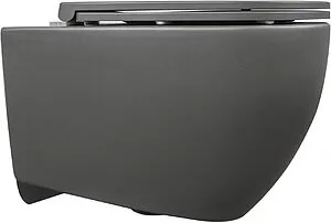 Унитаз подвесной безободковый ISVEA Infinity Vortex антрацит 10NF02003-2C Унитаз подвесной безободковый ISVEA Infinity Vortex антрацит 10NF02003-2C, 4