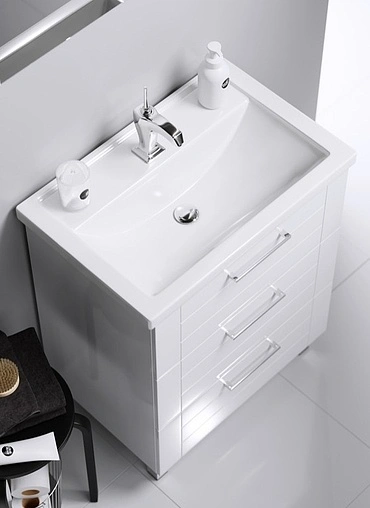 Тумба под умывальник напольная Aqwella Manchester 80 белый MAN01083