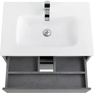 Тумба-умывальник подвесная BelBagno KRAFT 70 Cemento Grigio KRAFT-700-2C-SO-CG+BB700ETL Тумба-умывальник подвесная BelBagno KRAFT 70 Cemento Grigio KRAFT-700-2C-SO-CG+BB700ETL, 3