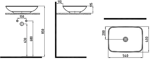 Раковина Bien Harmony 54 белый HRLG05401FD0W5000
