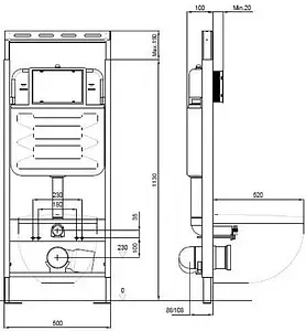 Инсталляция для подвесного унитаза Aquatek Easy Fix 50 INS-0000010 Инсталляция для подвесного унитаза Aquatek Easy Fix 50 INS-0000010, 2