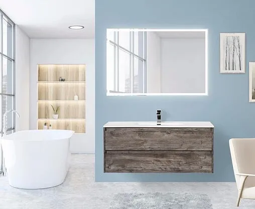 Зеркало с подсветкой BelBagno 120x80 механическая кнопка SPC-GRT-1200-800-LED-BTN