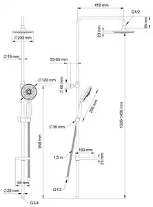 Душевая система без смесителя Swedbe Calypso хром 5058, 2