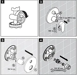 Смеситель для ванны скрытого монтажа Hansgrohe Talis Classic хром 14145000 Смеситель для ванны скрытого монтажа Hansgrohe Talis Classic хром 14145000, 2
