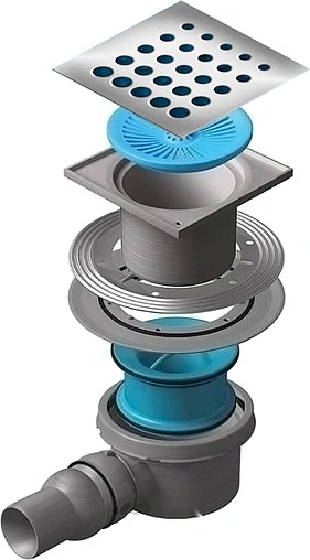 Трап горизонтальный Set Pestan Confluo Standart Drops 1 150x150мм 13000009