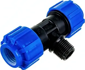 Тройник компрессионный переходной 20мм x ½&quot;н x 20мм ТПК-Аква 51201220, 1