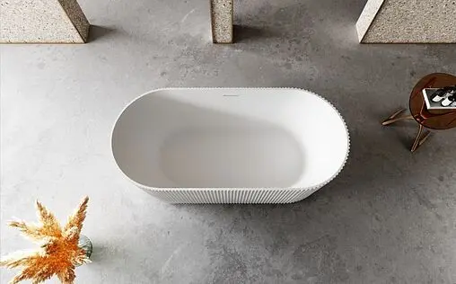 Ванна отдельностоящая из искусственного камня Abber Stein 170x75 белый AS9601