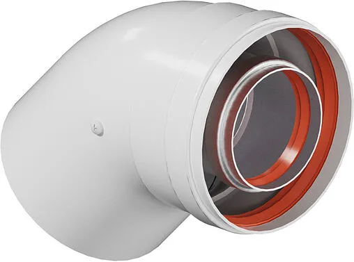 Колено для дымохода Ø 60/100мм ∠ 45° (Al) Krats CW-45-01