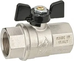 Кран шаровый 1"в x 1"в Bugatti Nevada 04020104, 1
