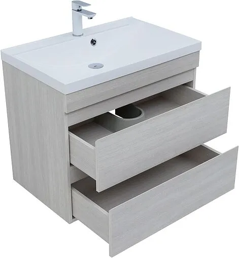 Тумба-умывальник подвесная Aquanet Нота New 75 дуб холден 00334204+00281221