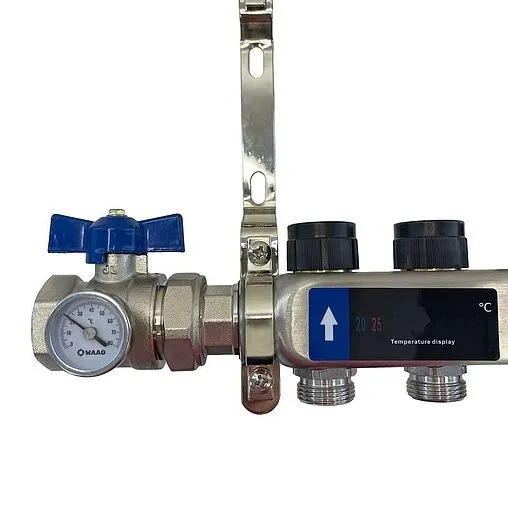 Группа коллекторная с расходомерами 12 отводов 1&quot;в/в x ¾&quot;ек WAAG WG.589.0612.F