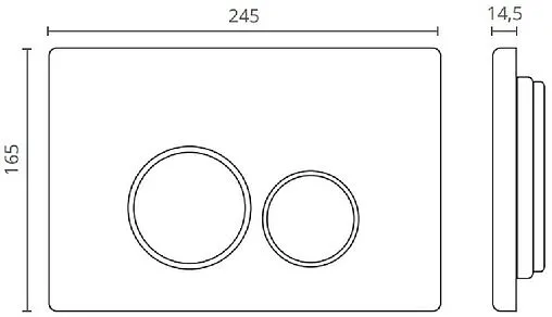 Клавиша смыва для унитаза CTESI Round BK0202121 белый глянцевый