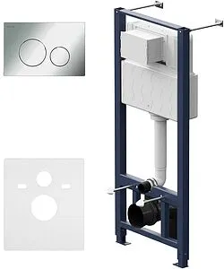 Комплект 6 в 1 Am.Pm Spirit 2.0 FlashClean IS49051.701700MB с кнопкой хром глянцевый, 3