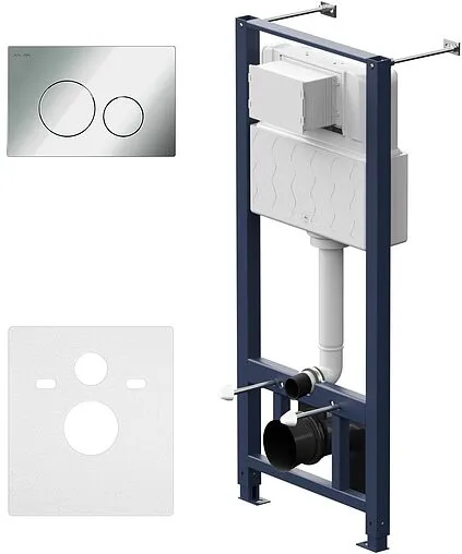 Комплект 6 в 1 Am.Pm Spirit 2.0 FlashClean IS49051.701700MB с кнопкой хром глянцевый