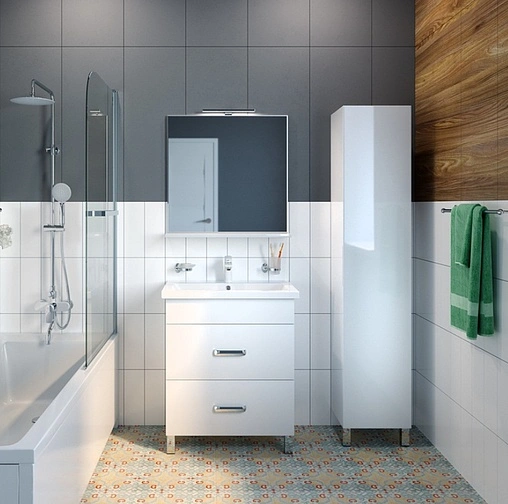 Тумба-умывальник напольная IDDIS Custo 70 белый CUS70W0i95+0047000i28