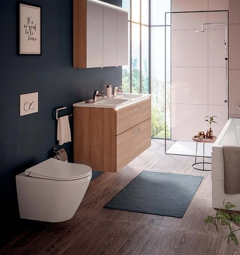 Комплект 5 в 1 VitrA Integra Round Rim-Ex 9856B003-7205 с кнопкой Sirius 740-0480 хром глянцевый