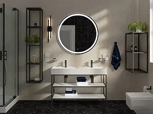 Консоль двухъярусная с умывальником напольная Cezares Cadro 120 чёрный/белый CADRO-120/46/73-2C-PIA-MET-ST+CADRO-120-MENS-BIANCO+CADRO-120-MENS-BIANCO Консоль двухъярусная с умывальником напольная Cezares Cadro 120 чёрный/белый CADRO-120/46/73-2C-PIA-MET-ST+CADRO-120-MENS-BIANCO+CADRO-120-MENS-BIANCO, 4