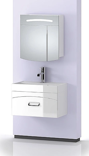 Шкаф-зеркало Aqwella Tempo 60 белый Tmp.04.06