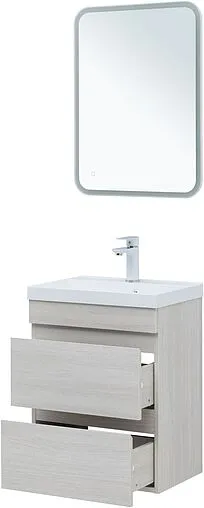 Тумба-умывальник подвесная Aquanet Нота New 50 дуб холден 00334202+00204095