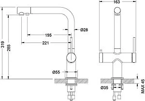 Смеситель для кухни с подключением к фильтру Aquatek Европа хром AQ1385CR Смеситель для кухни с подключением к фильтру Aquatek Европа хром AQ1385CR, 2