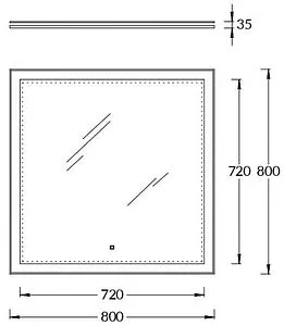 Зеркало с подсветкой Kerama Marazzi 80 белый MI.P.80 Зеркало с подсветкой Kerama Marazzi 80 белый MI.P.80, 2
