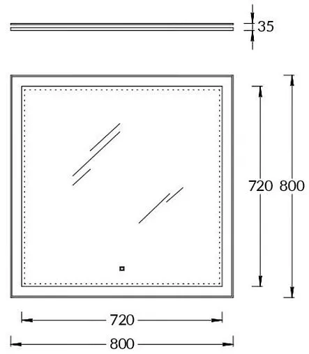 Зеркало с подсветкой Kerama Marazzi 80 белый MI.P.80