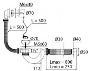 Слив-перелив для ванны VIRPlast Мини Элит хром 30980654 Слив-перелив для ванны VIRPlast Мини Элит хром 30980654, 2