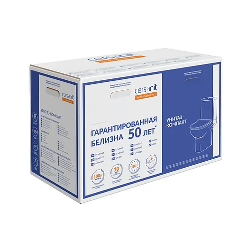 Унитаз-компакт безободковый Cersanit Nature Clean On 011 3/5 DPL EO slim белый 65410 Унитаз-компакт безободковый Cersanit Nature Clean On 011 3/5 DPL EO slim белый 65410