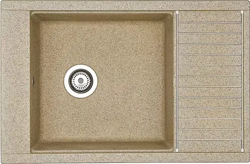 Мойка кухонная Aquaton Делия 78.7 песочный 1A715132DE220 Мойка кухонная Aquaton Делия 78.7 песочный 1A715132DE220