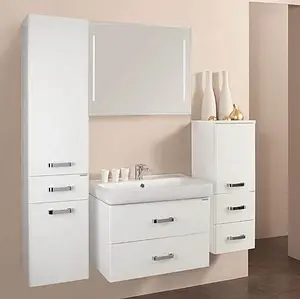 Тумба-умывальник подвесная Aquaton Америна 80 белый 1A1377K1AM010, 3