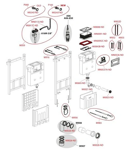 Инсталляция для подвесного унитаза AlcaPlast Sadromodul AM118/850