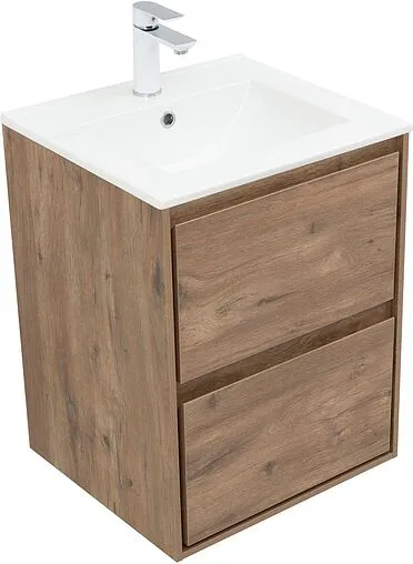Тумба под умывальник подвесная Aquanet Милан 50 дуб рустикальный 00336376