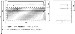 Тумба-умывальник подвесная Uperwood UPD Tanos 100 чёрный матовый 291020256 Тумба-умывальник подвесная Uperwood UPD Tanos 100 чёрный матовый 291020256, 2