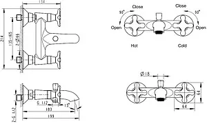Смеситель для ванны Bravat Summer Rain хром F677111C-01, 3
