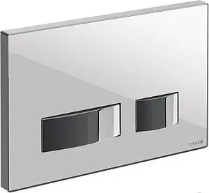 Клавиша смыва для унитаза Cersanit Movi 60188 кнопки/хром глянцевый, панель/стекло белый, 4