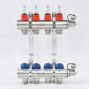 Группа коллекторная с расходомерами 4 отвода 1&quot;в/в x ¾&quot;ек Uni-fitt 440E4304, 1