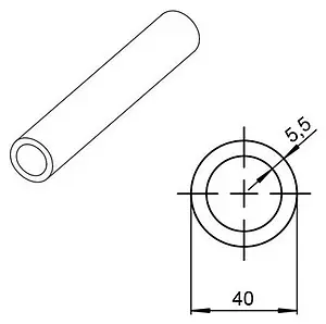 Труба сшитый полиэтилен Rehau Rautitan flex 40 x 5.5 мм PE-Xa EVAL штанга 6м 11304101006, 5