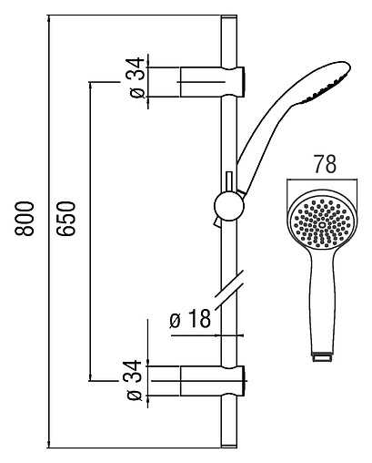 Душевая стойка Nobili хром AD140/39CR