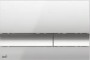 Клавиша смыва для унитаза AlcaPlast M1721 хром глянцевый, 1