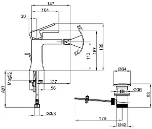 Смеситель для биде Villeroy&Boch Classic хром TVB10120111061, 2