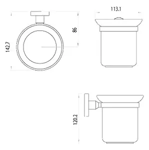 Ёршик для унитаза Lemark Atlantiss хром LM3240C, 2