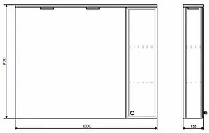 Шкаф-зеркало Comforty Сочи 100 белый 00003132226CF, 2