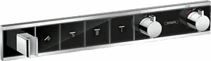 Термостат для 4 потребителей Hansgrohe RainSelect чёрный/хром 15357600, 1