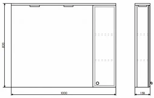 Шкаф-зеркало Comforty Сочи 100 белый 00003132226CF