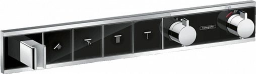 Термостат для 4 потребителей Hansgrohe RainSelect черный/хром 15357600