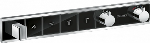 Термостат для 4 потребителей Hansgrohe RainSelect чёрный/хром 15357600