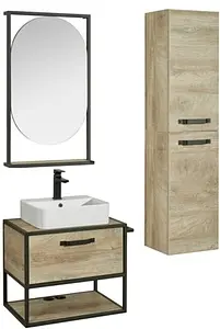 Тумба-умывальник подвесная Aquaton Лофт Фабрик 65 дуб эндгрейн 1A2423K5LTDU0, 5