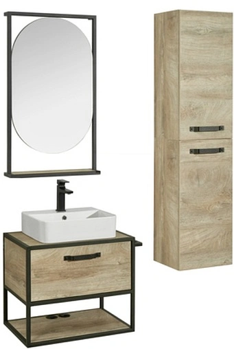 Тумба-умывальник подвесная Aquaton Лофт Фабрик 65 дуб эндгрейн 1A2423K5LTDU0