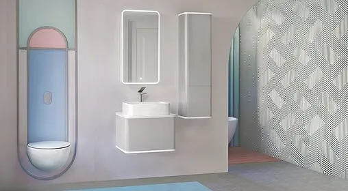 Шкаф-зеркало Jorno Pastel 60 R французский серый Pas.03.60/GR